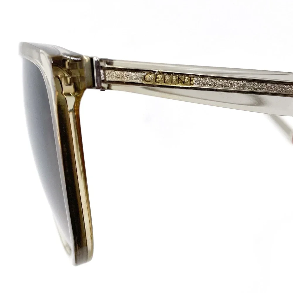 Celine Thin Shadow Sunglasses Oversized Flat Top Translucent Acetate‎ Gray